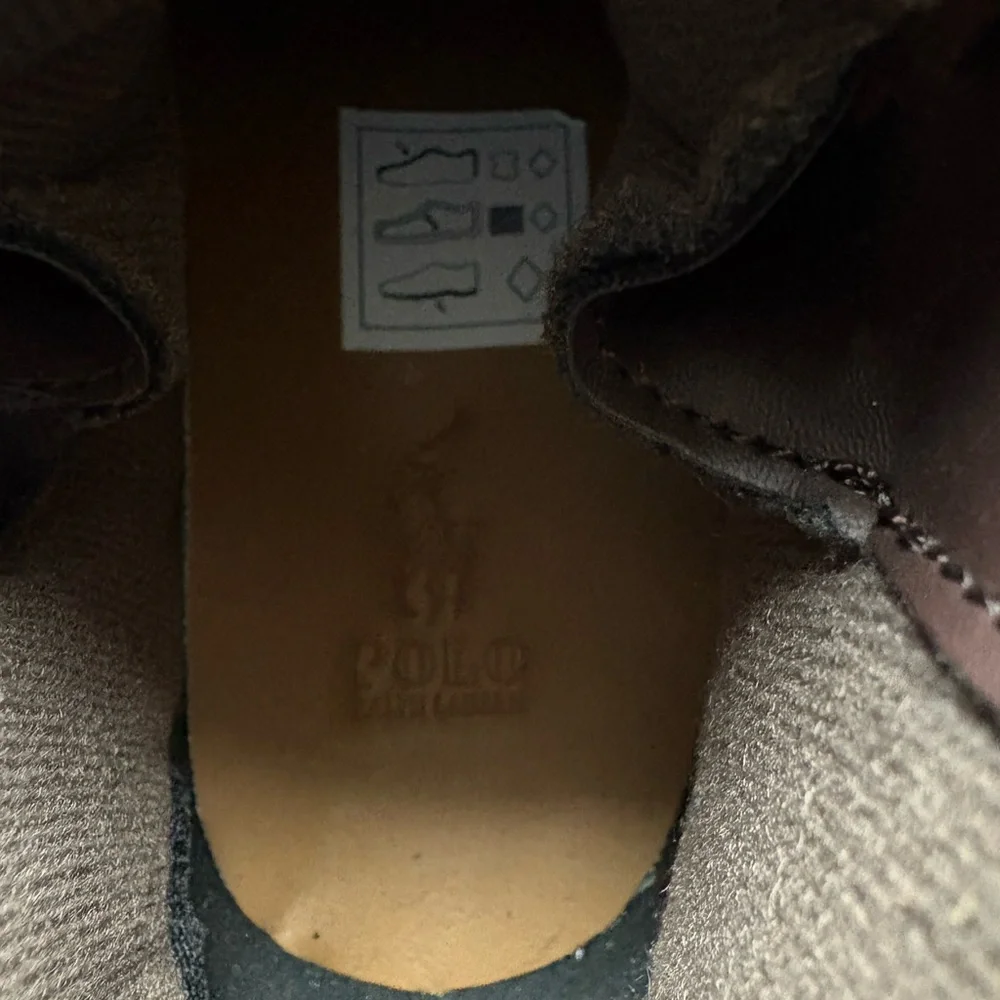 Polo by Ralph Lauren Boys Oslo High Weatherproof Brown Leather-Suede Boots NWT